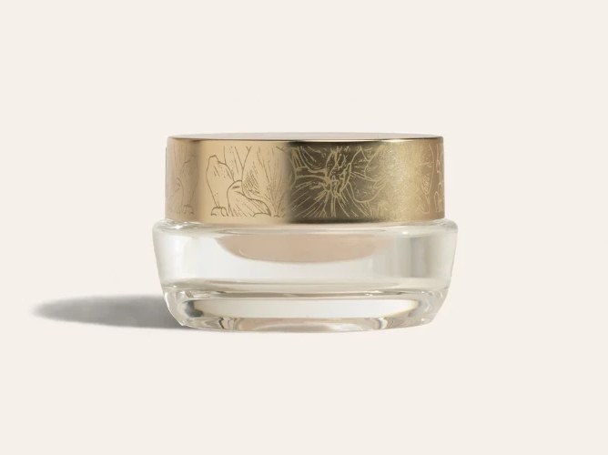 Official SeneGence EyeCrème jar with gold floral lid